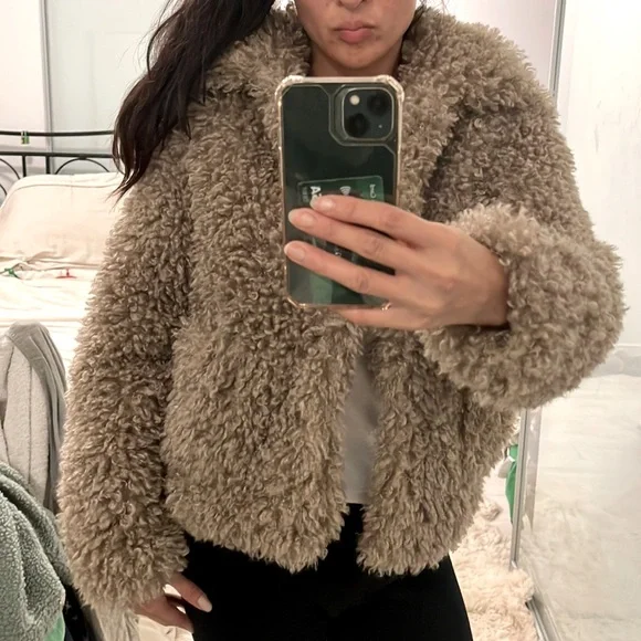 ジャケット・アウター Convertible Faux Fur Tippet Coat Zara | Jackets & Coats | Super Soft Cozy Tan Faux Fur Jacket